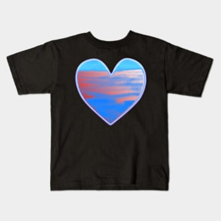 Red And Blue Big Heart. Love. Kids T-Shirt